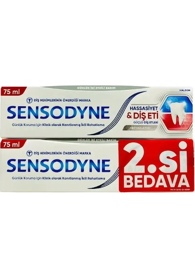 Sensodyne Hassasiyet & Diş Eti Beyazlatıcı Diş Macunu 75 Ml 2 Adet