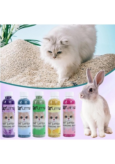 Kedi Kumu Koku Giderici Granül Parfüm - Uzun Süreli Ferahlık Sunan Kedi Kumu Kokusu Giderici, Etkili Koku Nötrleştirici 250 Ml Gül