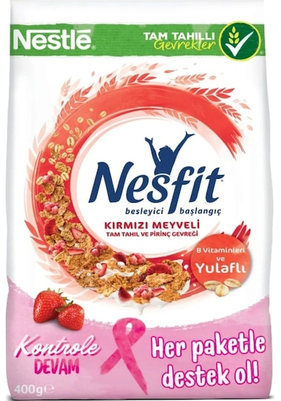 Nesfit Kırmızı Meyveli Gevrek 12 x 400 G