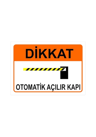 Otomatik Açılır Kapı Levhası Levha 25x35 Cm Sticker