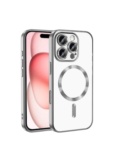 Apple iPhone Uyumlu 16 Pro Max Kılıf Magsafe Kamera Lens Korumalı Logo Gösteren İnce Hafif Pazarplus Mavi