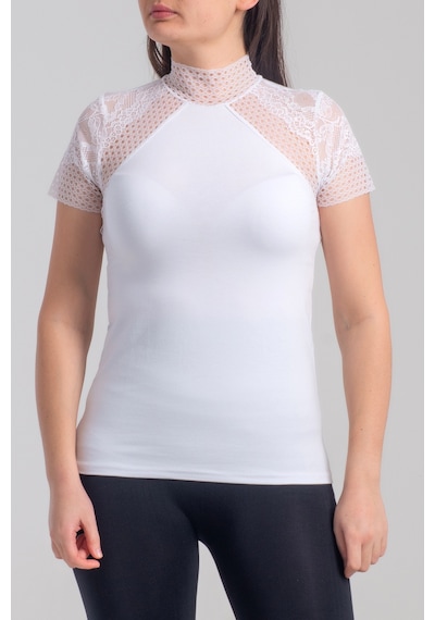 Belinay 8002 Kadın Dantelli Kısa Kol Body 001