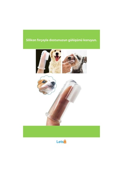 Yumuşak Silikon Kedi Köpek Diş Temizleme Parmağı Fırçası