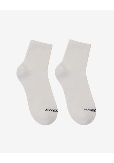 Skechers 3'lü Paket Sport Yarı Destekli Bilek Üstü Çorap Unisex Beyaz Çorap S2520320-2325