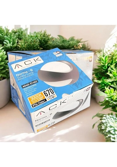 Ack 12w Norma-b Black 3000k Led Bahçe Apligi Ag40-01402