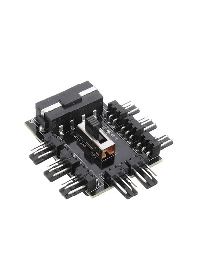 8 Port Fan Çoğaltıcı Hub Kartı IDE Güç Giriş Soketi Hız Kontrol