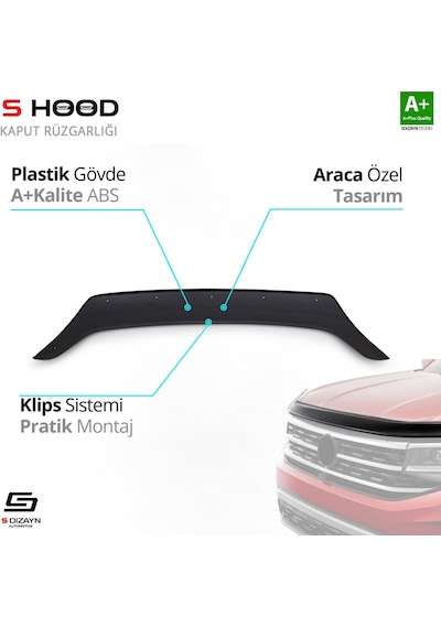 S-dizayn Opel Movano Abs Plastik Kaput Rüzgarlığı 2010 Üzeri A+kalite