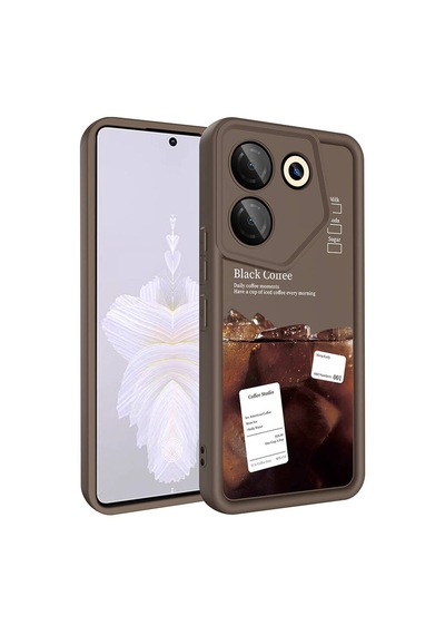 Tecno Camon 20 Pro 5g Kılıf Kamera Korumalı Baskılı Arka Yüzey Zore Klas Kapak Siyah