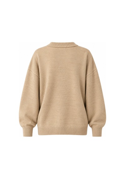 Laluvia Camel Bisiklet Yaka Yumoş Kazak - 2y0938