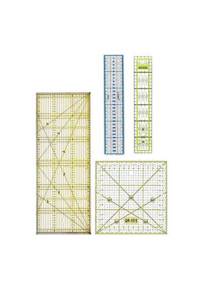 Terzi Modelist Patchwork Kesme Kapitone Dikiş Şeffaf Cetvel Seti