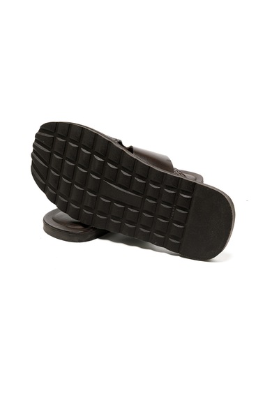 The Sandals Factory Dark Brown Sandalet Erkek M7896 The Sandals Factory Leather Upper Sandals Dark Brown