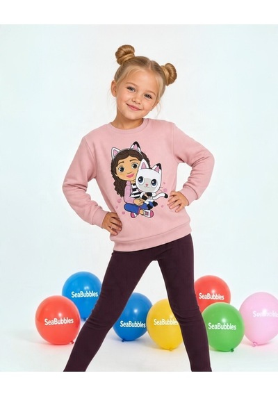 Seabubbles Gabbys Kız Çocuk Sweatshirt Pudra