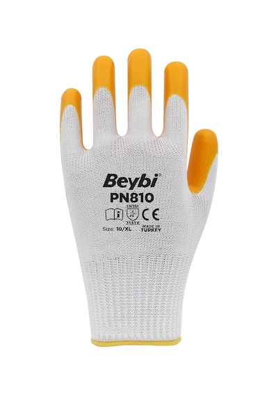 Pn810 Polyester Örme Nitril Eldiven Çok Renkli