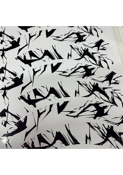 Beyaz Jant Kaplama Sticker Etiket Modeli 17inch Uyumlu Beyaz Siyah Desenli