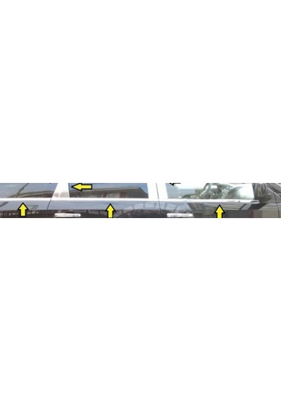 Fıat Freemont Cam Çıtası Paslanmaz Çelik Krom 6 Parça