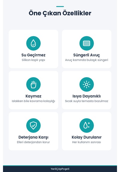 Silikon Bulaşık Yıkama Eldiveni Beyaz