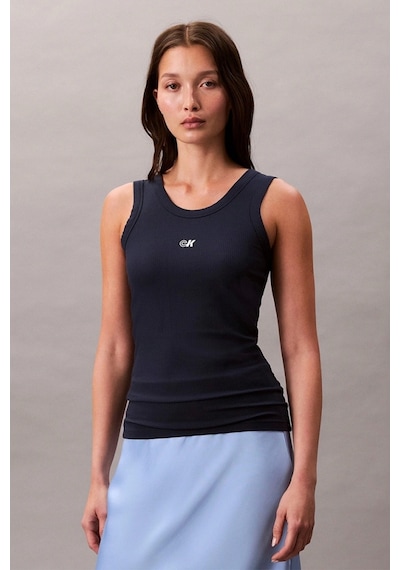 Calvin Klein Jeans Kadın Modal Fitilli Mavi Bluz Lv044c900g-cef Mavi