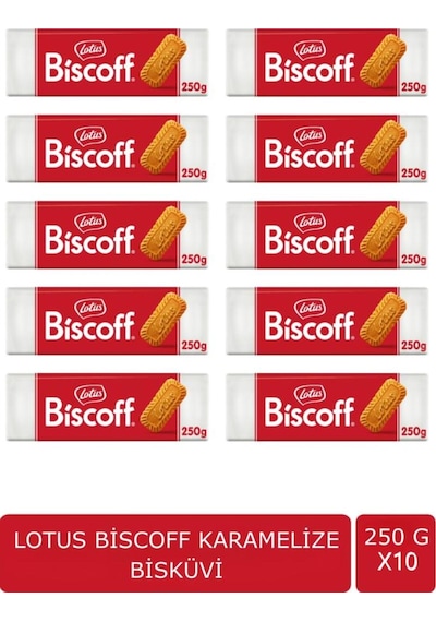 Biscoff Karamelize Bisküvi 250 Gr X 10 Adet 250gr