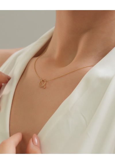 Debora Jewelry 14 Ayar Altın Burgu Detaylı Kolye