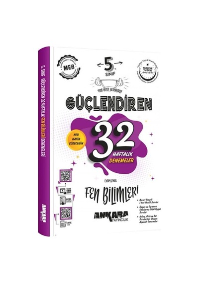 Ankara Yayıncılık 5. Sınıf Fen Bilimleri Güçlendiren 32 Haftalık Denemeleri