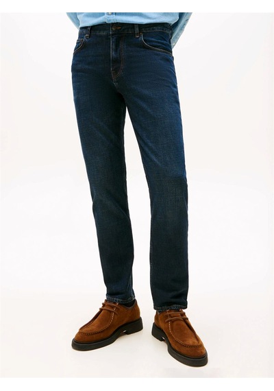 Tommy Hilfiger Straıght Denton Str Blacker Blue Erkek Mavi Denim Pantolon - Mw0mw40354