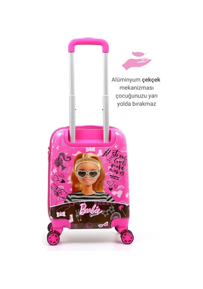 Louisiana Polo Lisanlı Barbie Policarbon Çocuk Valizi Pembe 2991