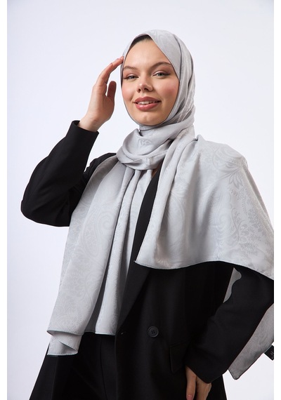 Mirsoy Scarf Velora Modern Desen Şal Gri