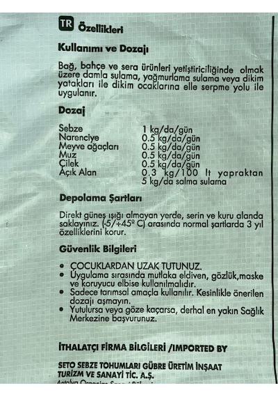 Map Gübresi 12.61.0 , Çiçeklendirici Ve Köklendirici Gübre 2 KG