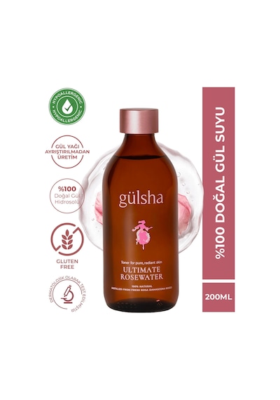 Gülsha Tam Gül Suyu 200 ML