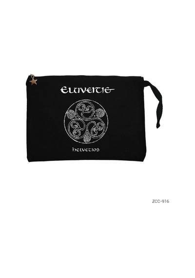 Zepplin Giyim Eluveitie Helvetios Siyah Clutch Astarlı Cüzdan / El Çantası