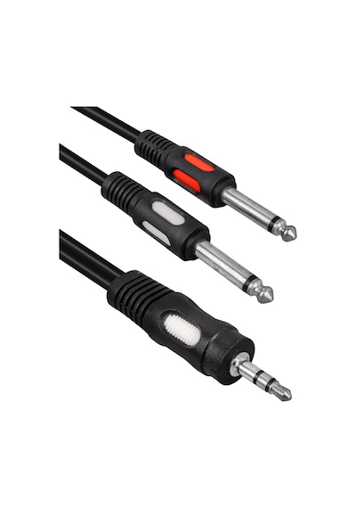 Ayt Powermaster Pm-4284 3.5 Mm Stereo Erkek 2x6.3mm Mono Erkek 1.5 Metre Kablo