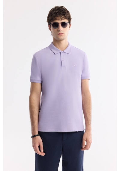 Avva Erkek Lila Kıvrılmaz Polo Yaka %100 Pamuk Basic Regular Fit T-shirt B001032 Avva Erkek Lila Kıvrılmaz Polo Yaka %100 Pamuk Basic Regular Fit T-shirt B001032