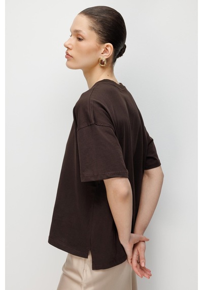 Mixray 48522 Kadın Yırtmaçlı Oversize Basic %100 Pamuk 2 Li T-shirt Kahve Siyah Kahve Siyah Mixray 48522 Kadın Yırtmaçlı Oversize Basic %100 Pamuk 2 Li T-shirt Kahve Siyah Kahve Siyah