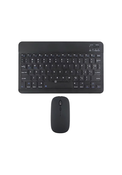 Novstrap Apple Uyumlu iPad Air 11 İnç / Pro 11 M3/m2 Çip 2025-2024 İle Bluetooth Klavye Mouse Seti Siyah Optik