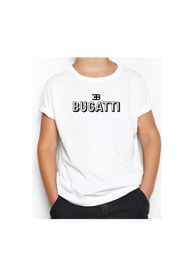 Zepplin Giyim Bugatti Text Beyaz Çocuk Tişört Beyaz