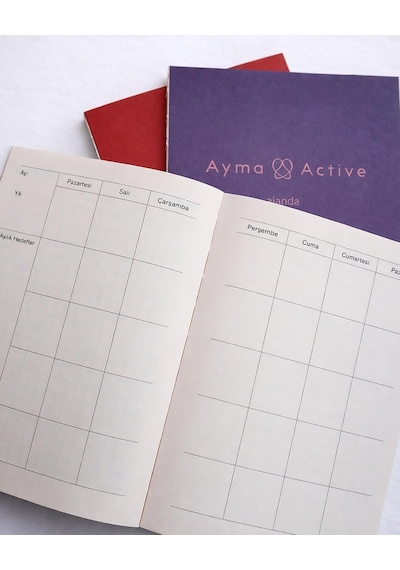 Ayrex Kahverengi Noktalı Defter & Tarihsiz Aylık Planlayıcı & Bullet Journal Genel