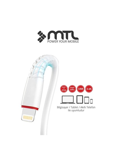 60w Type-c To Lightning Turbo Hızlı Şarj Ve Data Kablosu 2 Metre Mt2212