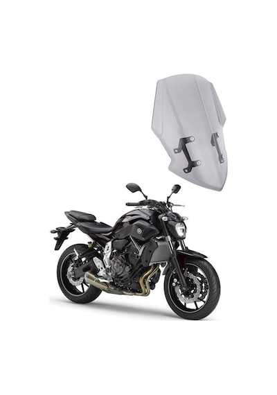 Yamaha Mt 07 Fz 07 Ön Cam Açık Füme 2018-2019-2020 Uyumlu - Siyah