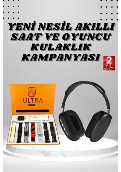 Boyun Bantlı Kulaklık Ve 7 Kordonlu Yeni Nesil Akıllı Saat Kampanyası Yüksek Ses Kaliteli