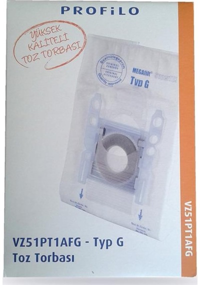 Profilo Uyumlu Süpürge Toz Torbası G Tipi 1 Pakette 5 Adet