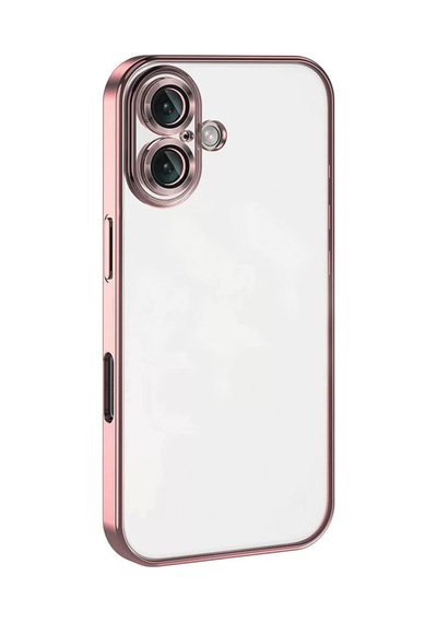 Newface Apple İphone 16 Plus Kılıf Razer Lensli Silikon - Pembe