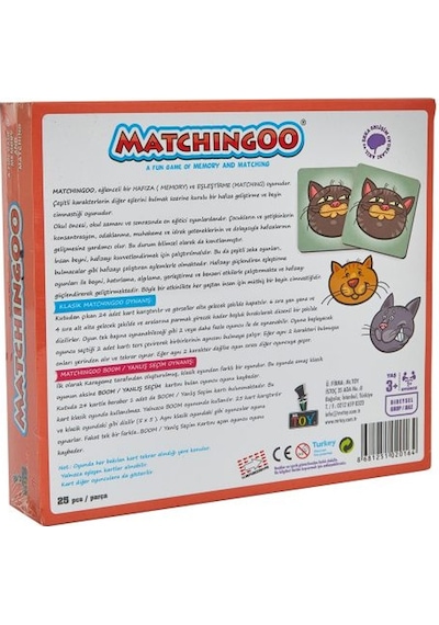 Matchingoo Hafıza ve Eşleştirme Oyunu Kedigiller
