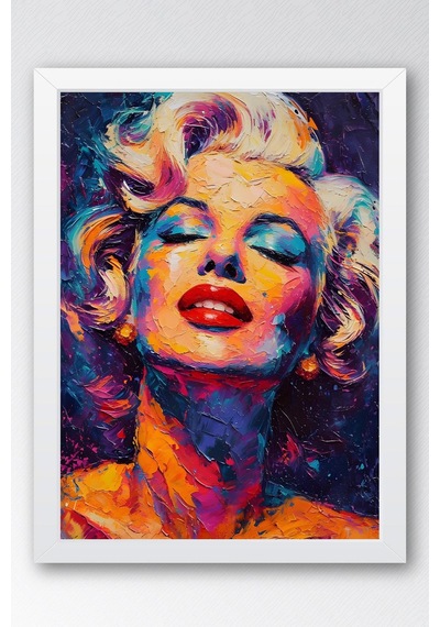 Marilyn Monroe Pop Art Yağlı Boya Çerçeveli Tablo - Pop Art Poster Tablo