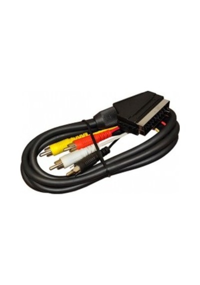 Scart 4 Rca Tos Ses ve Görüntü Kablosu 5 Metre