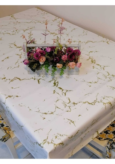 Elyaflı Pvc Muşamba - Desenli Silinebilir Masa Örtüsü 02mrl190b Renkli