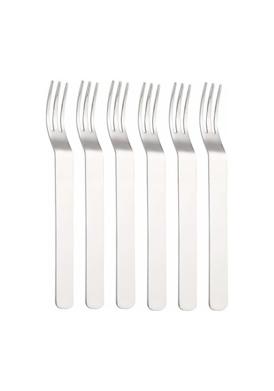 304 Çelik 6 Adet Silver Renk Tatlı Ve Meyve Çatalı Mt159by-6 Çok Renkli
