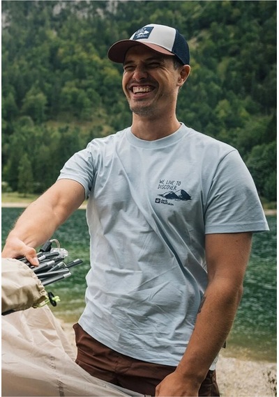 Jack Wolfskin Discover T M Erkek T-shirt - Mavi