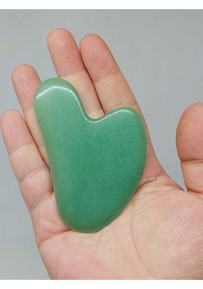 Aventurin Taşı Gua Sha Yüz Masaj Taşı 51324 Çok REnkli