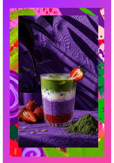 Ube Strawberry Matcha - Çilekli Superfood Ube Matcha Tozu 50 G