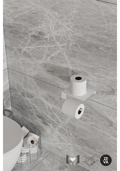 Beyaz Tuvalet Kağıtlığı - Dayanıklı Banyo & Tuvalet Düzenleyici